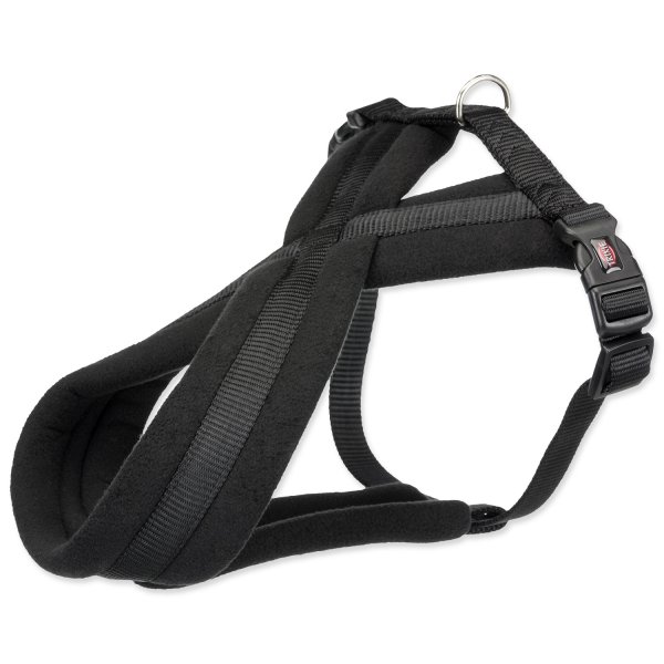 Nylonový postroj PREMIUM podšitý - černá S-M:hruď:40-70cm/20mm