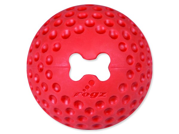 Rogz hračka pes Míček GUMZ střední 6,4cm Červená