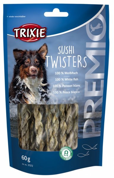 Trixie Premio SUSHI TWISTERS rybí copánky 60g TR