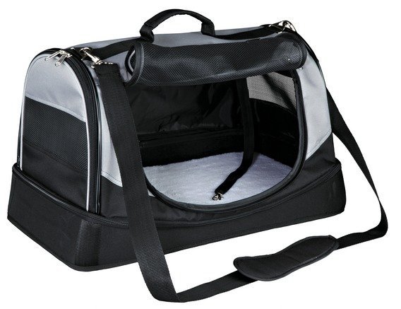 Transportní taška-pelíšek HOLLY 50x30x30 cm nylon,černo/šedá (max 15kg)