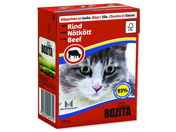 BOZITA kousky v omáčce s hovězím masem - Tetra Pak 370g