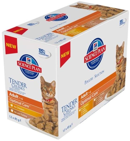 Hills Science Plan Feline Adult kapsička Chicken+Turkey 12 x 85 g