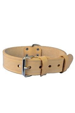 Obojek kožený hladký 60cmx35mm přírodní