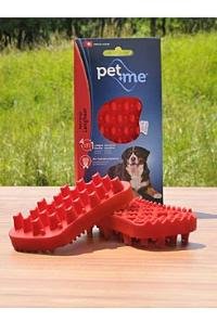 PET and ME kartáč pro psy, dlouhá srst, červený