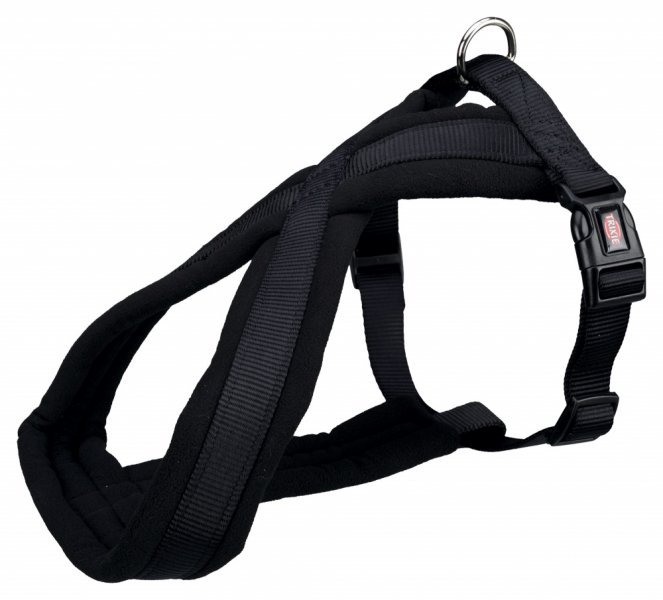 Nylonový postroj PREMIUM podšitý - černá S: hruď:35-65cm/20mm