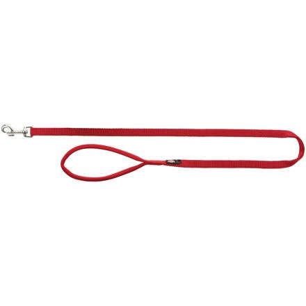 Vodítko PREMIUM s vyplněnou rukojetí - červená M-L:1,00m/20mm