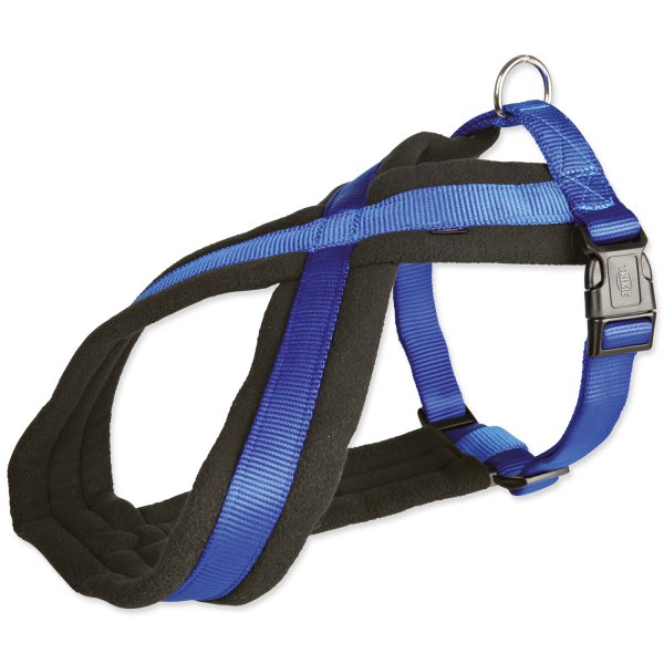 Nylonový postroj PREMIUM podšitý 30-40cm/15mm (XS-S)  - modrá