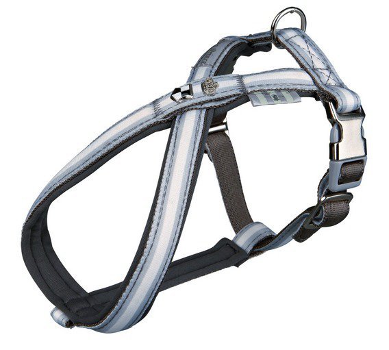 Postroj Softline DOG PRINCE M 45-76 cm/25 mm šedo-bílý