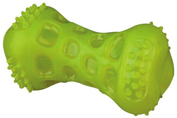 Kost se zvukem a bodlinami 11cm,termoplast.guma TPR,robustní