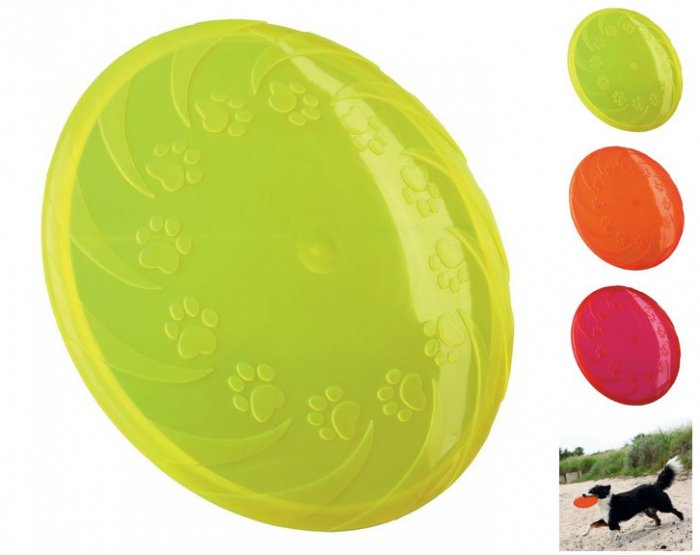 Létající talíř velký 22 cm, termoplast.guma TPR, robustní