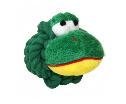 Bavlněná hlava - uzel ve tvaru míče, hračka pro psy  - žába