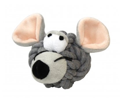 Bavlněná hlava - uzel ve tvaru míče, hračka pro psy  - potkan