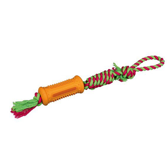 DENTAFun gumový váleček na bavlněném robustním uzlu 7cm/51cm