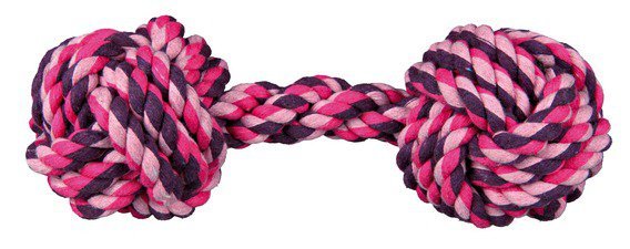 Bavlněná činka ukončená míčky po obou stranách 20 cm 220g