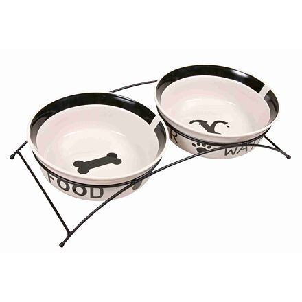 Set keramických misek se stojánkem 2 × 0,25 l/ ø 13 cm