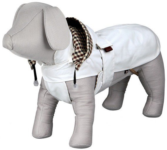 Obleček CERTALDO bílý s kapucí, uvnitř kostka flíz S 33 cm