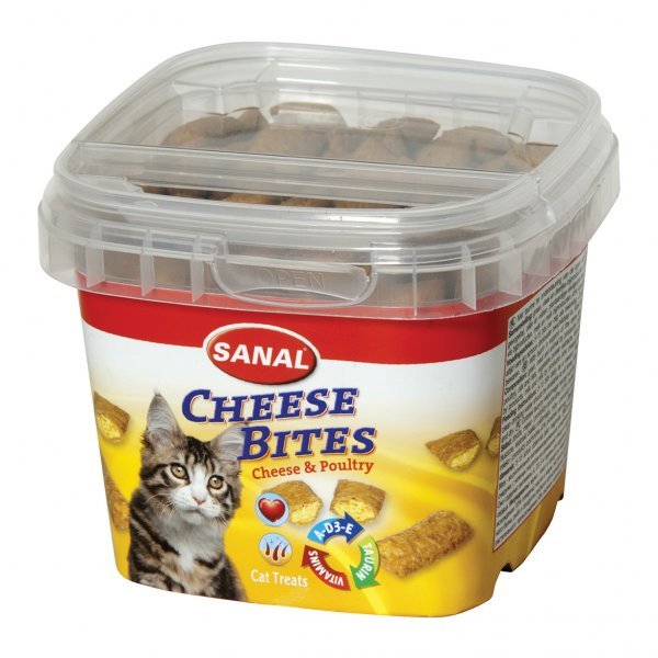 SANAL CHEESE BITES - plněný snack se sýrem, křupavý 75 g