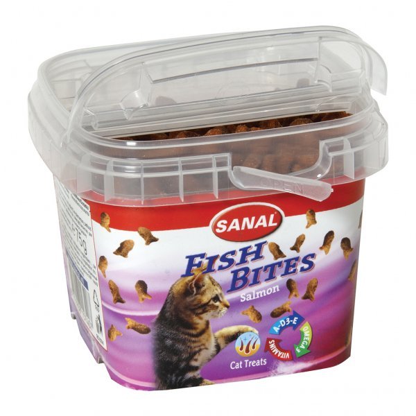 SANAL FISH BITES - snack rybičky pro kočky 75 g