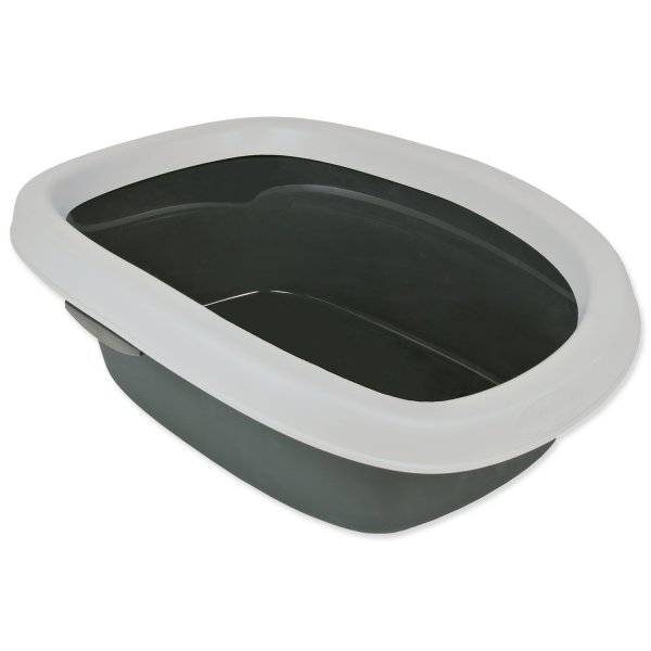WC pro kočky CARLO 2 38x17x58cm  - sv. šedá/tm. šedá