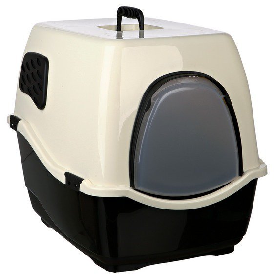 WC kryté BILL 2F s filtrem a dvířky 45x48x57cm  - černo/krémová