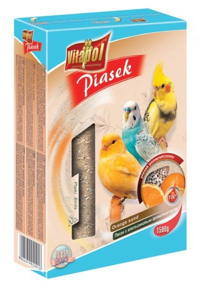 VITAPOL-pomerančový písek pro ptáky v krabičce 1500 g
