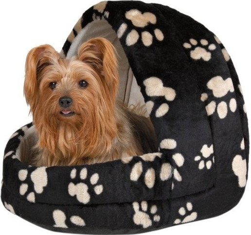 Kukaň CHARLY 40x40x45cm - černá s béžovými tlapkami