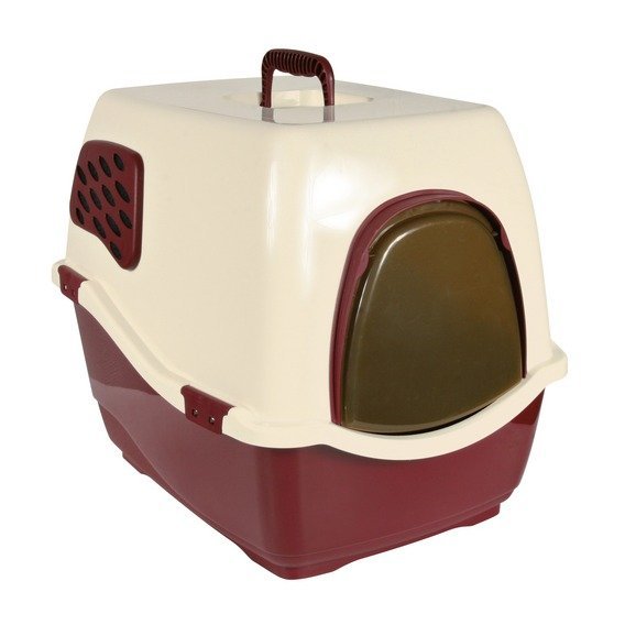 WC kryté BILL 1F s filtrem a dvířky 40x42x50cm - červeno/krémová