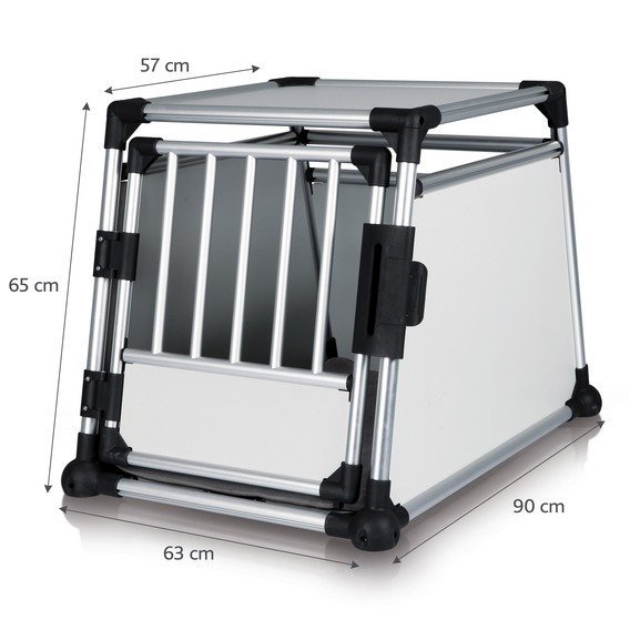 Transportní klec - hliníkový rám, pevné panely 60x65x86 cm,  nosnost 30 kg