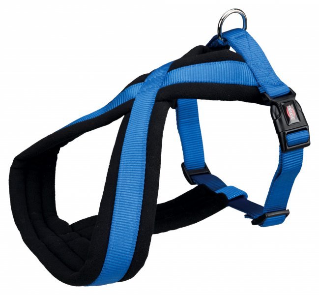 Nylonový postroj PREMIUM podšitý 50-90cm/25mm (M-L),  - královská modrá