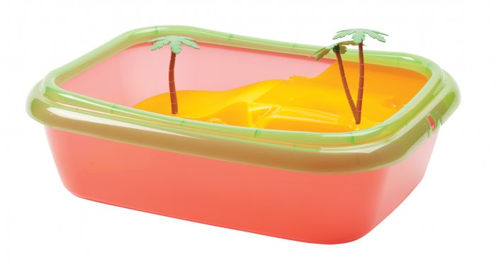 Želvárium Ischia s palmou plastové 44x34x12cm