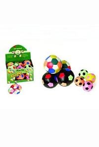 Hračka pes Míč fotbal umělá kůže 6cm display KAR 24ks