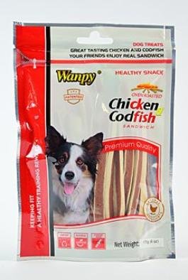 Wanpy Dog pochoutka Pollock Chicken Sandwich 170g