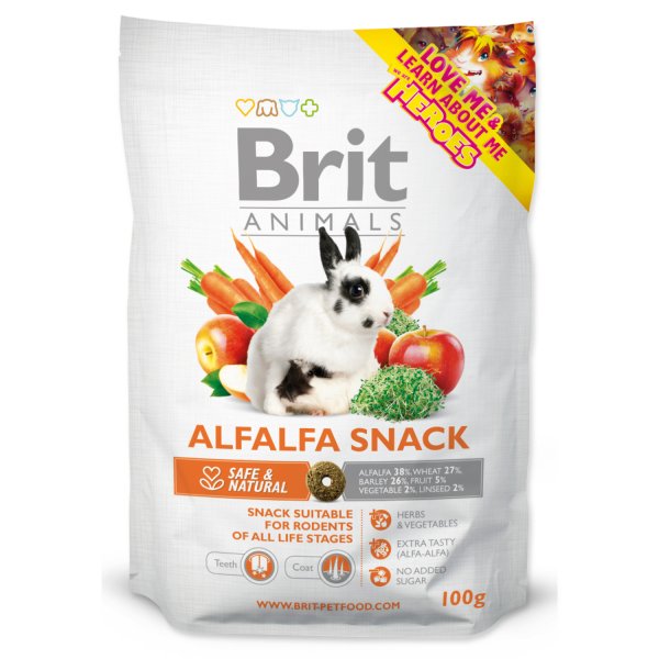 Brit Animals  Alfalfa Snack for Rodents 100g