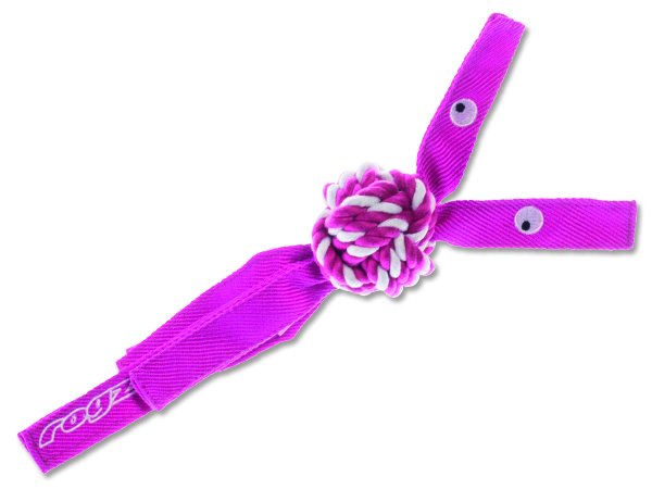 Hračka pes COWBOYZ provazová M růžová 31cm Rog