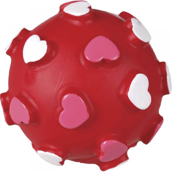 Hračka míček se srdíčky 9,5 cm