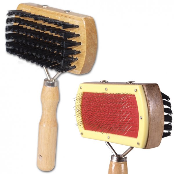 Kartáč obnoustr. drátky+žíně, dřevo