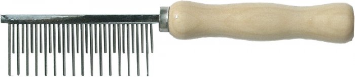 Hřeben TOMMI dřevo + kov kombinovaný