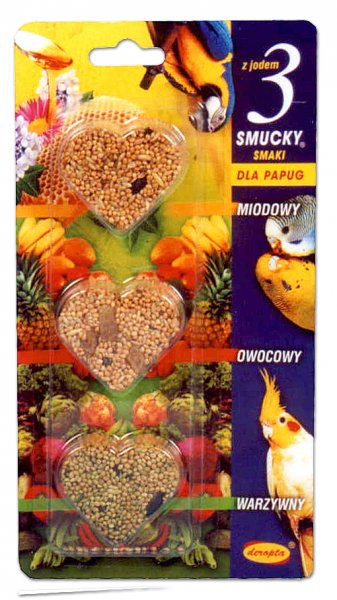 Deropta srdíčka pro malé a stř. papoušky, 3ks