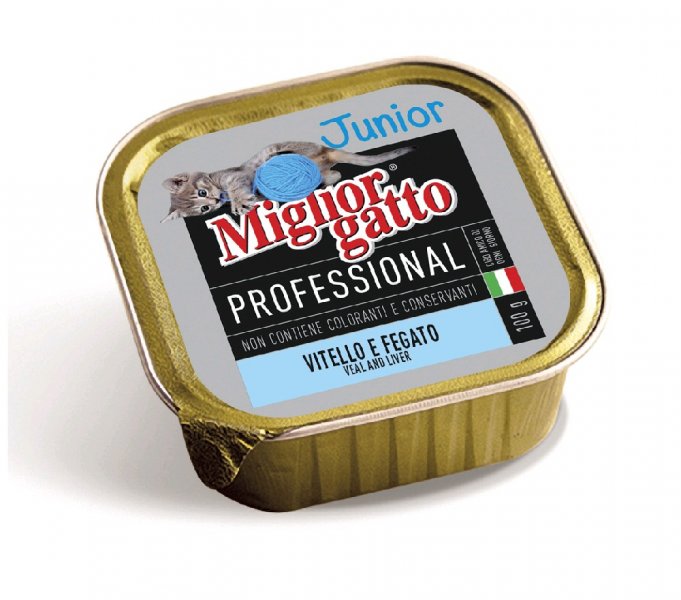 Mig.Prof.vanička junior telecí, játra100g kočka