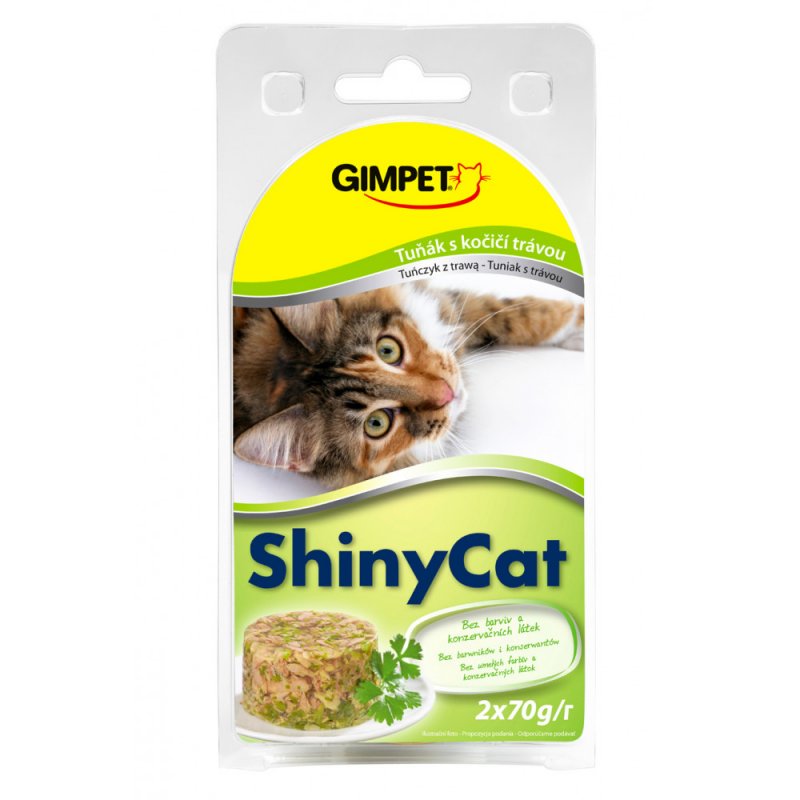 ShinyCat tuňák + kočičí tráva 2x70g