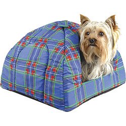 Domeček IGLÚ I, vel. 38 cm, vzor modrá kostka