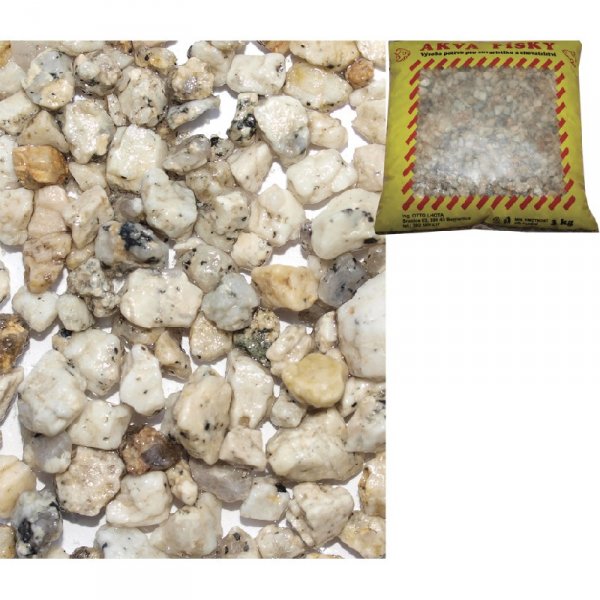 Písek akvarijní č.13 hrubý míchaný, balení 3 kg