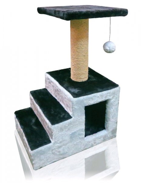 TOMMI Škrabadlo Rocco antracitové/světle modré 45x30x61cm