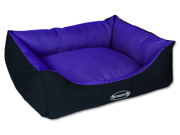 Pelíšek SCRUFFS Expedition Box Bed švestkový M
