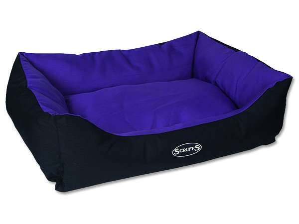 Pelíšek SCRUFFS Expedition Box Bed švestkový L