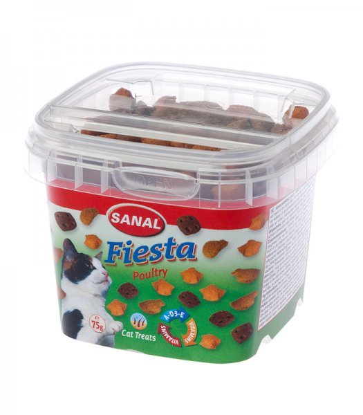 SANAL FIESTA MIX  - křupavé polštářky s drůbežím 75 g