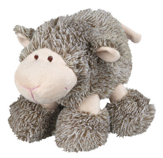 Plyšová ovečka se zvukem, šedá 18 cm