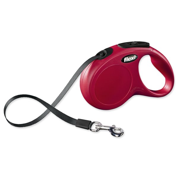 Vodítko FLEXI Classic NEW S pásek 5m/15kg červená