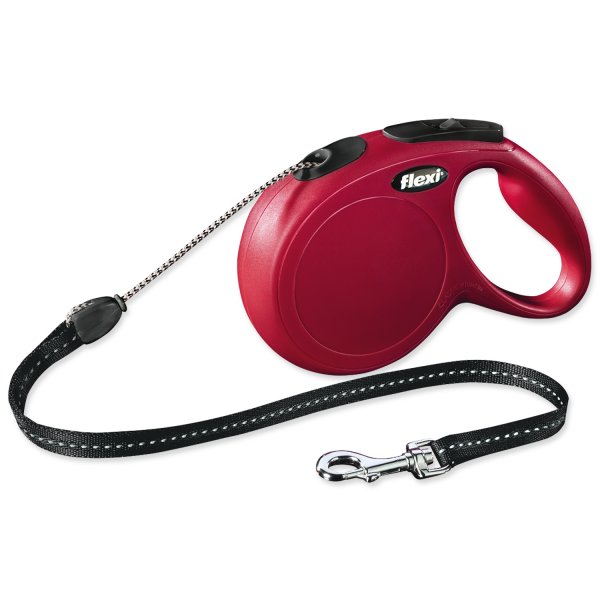 Vodítko FLEXI Classic NEW M lanko 8m/20kg červená