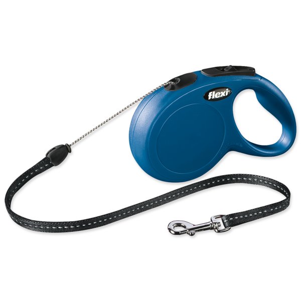 Vodítko FLEXI Classic NEW S lanko 8m/12kg modrá